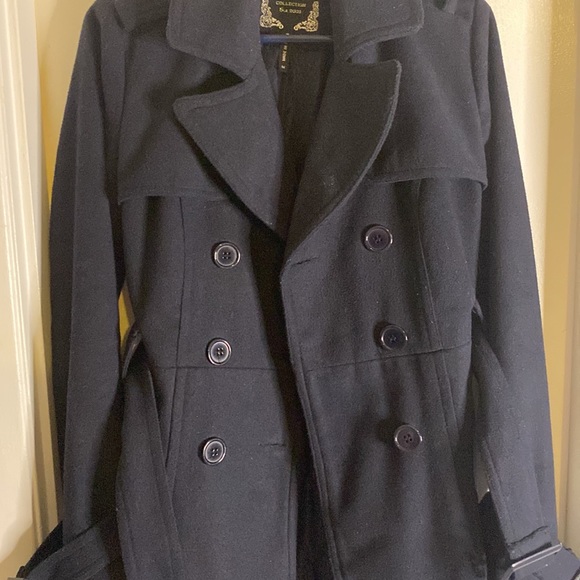 Navy blue pea coat - Picture 4 of 7